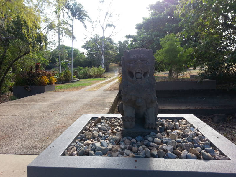 The entrance statue